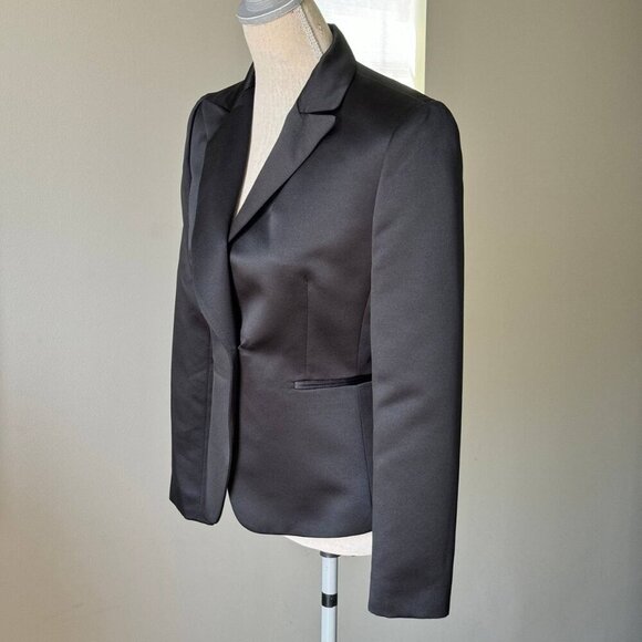 TAHARI LUXE Black Wrinkle Free Classic Tuxedo Blazer - Size 4 - Picture 2 of 10